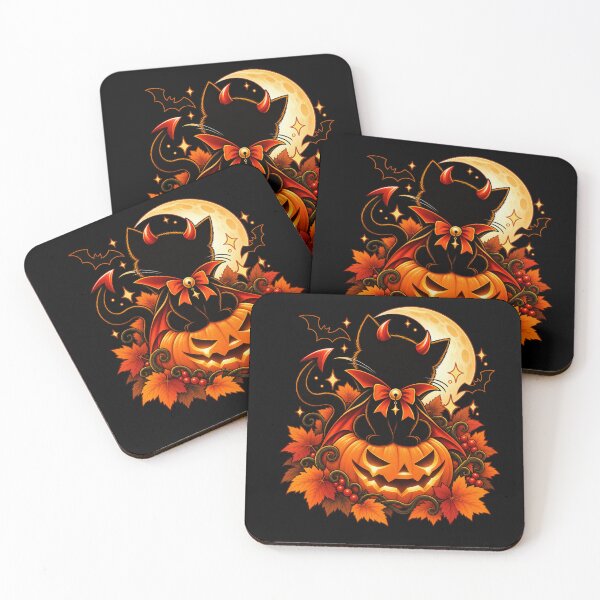 Item preview, Cute Devil Cat Halloween Black Cat Pumpkin Gift Spooky Style designed and sold by Corvoria.