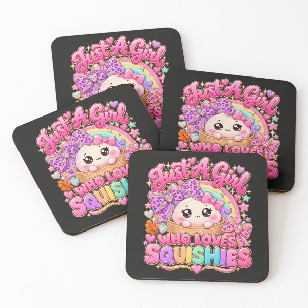 Item preview, Just a Girl Who Loves Squishies Kawaii Rainbow Coquette Bows designed and sold by AmiGraph.
