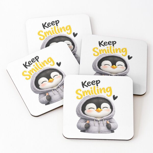 Item preview, Cute Penguin Keep Smiling Cozy Hoodie Design designed and sold by Vayro cartoons.