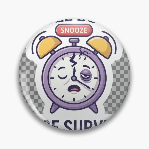 Item preview, Snooze Button Abuse Survivor - Funny Alarm Clock & Morning Humor Sticker designed and sold by Kushwaha18.