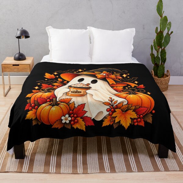 Item preview, Halloween Coffee Ghost Pumpkin Spice Latte Coffee Lover Gift designed and sold by Corvoria.