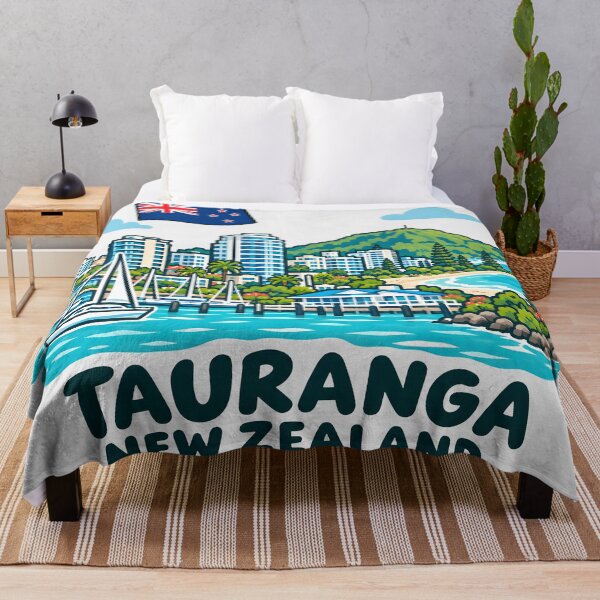 Item preview, Tauranga New Zealand Flag Cute City designed and sold by HowToCanadian.