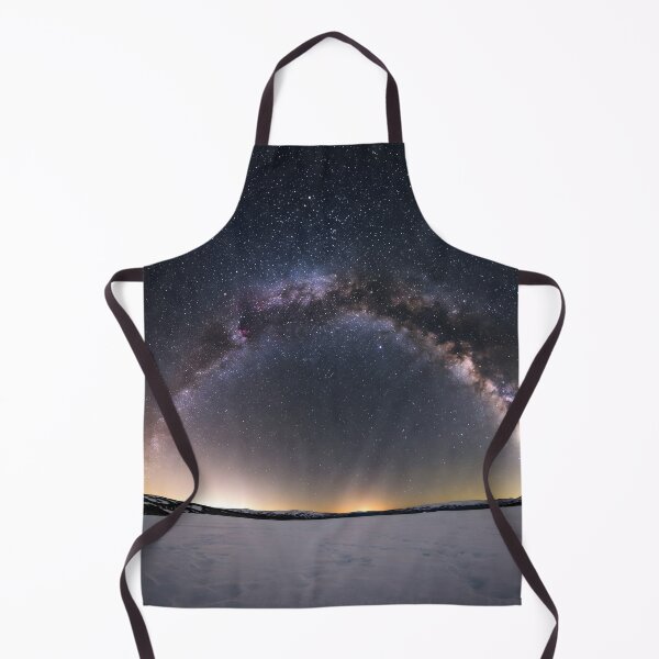 Item preview, Vast starry night sky with the Milky Way arching over a snow-covered landscape designed and sold by homydesign.