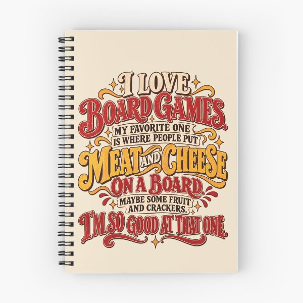 Item preview, I Love Board Games Charcuterie Quote Vintage Meat Cheese Humor designed and sold by AmiGraph.