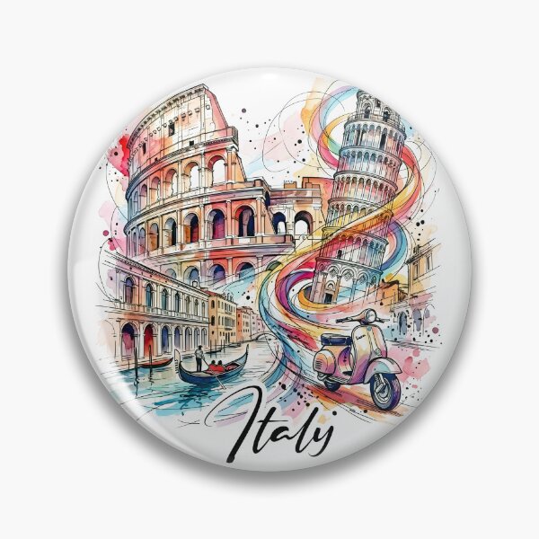 Item preview, Colorful Italy Travel Art: Rome, Pisa  designed and sold by EdwinkOne.