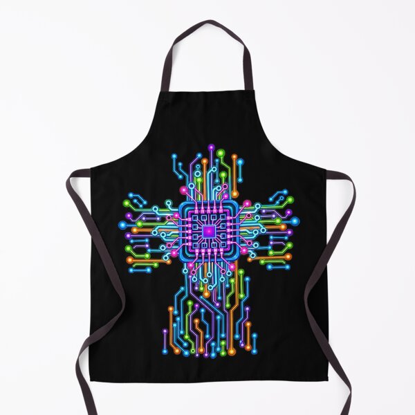 Item preview, Cross Circuit Board Core – Computer Virus Futuristic Cyber Tech Art designed and sold by Genius Geek.