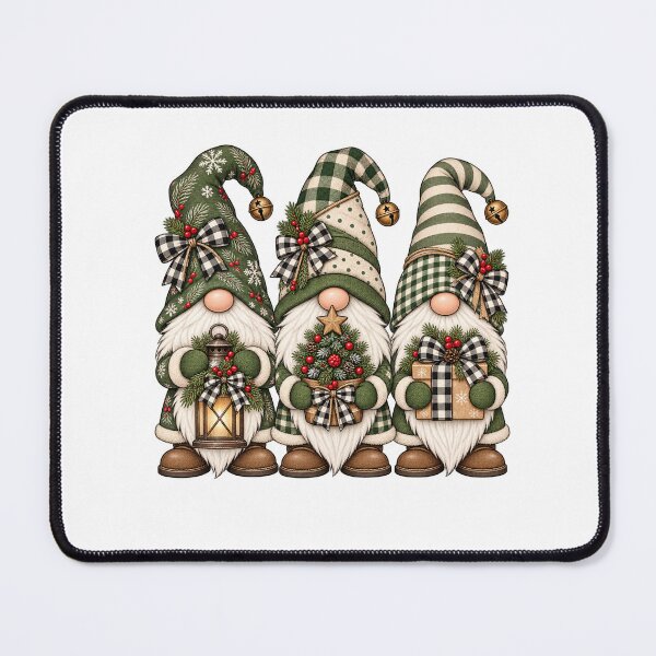 Item preview, Christmas Gnome Trio PNG, Rustic Farmhouse Holiday Design designed and sold by LandFinStudio.