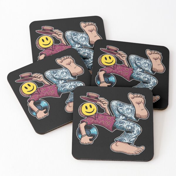 Item preview, Smiley Face Vinyl Dancer – Funky Retro Music Cartoon designed and sold by TipTop GFX.