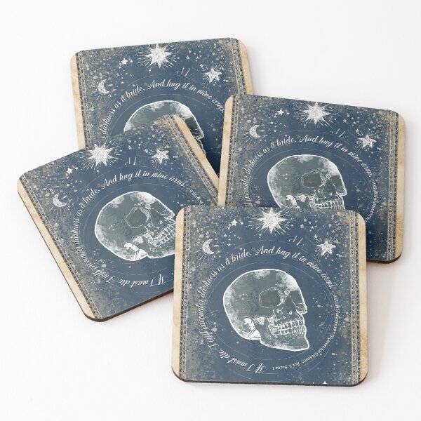 Item preview, Dark Academia Skull - Shakespearean Quote about Death - Vintage Halloween designed and sold by FanitsaArt.