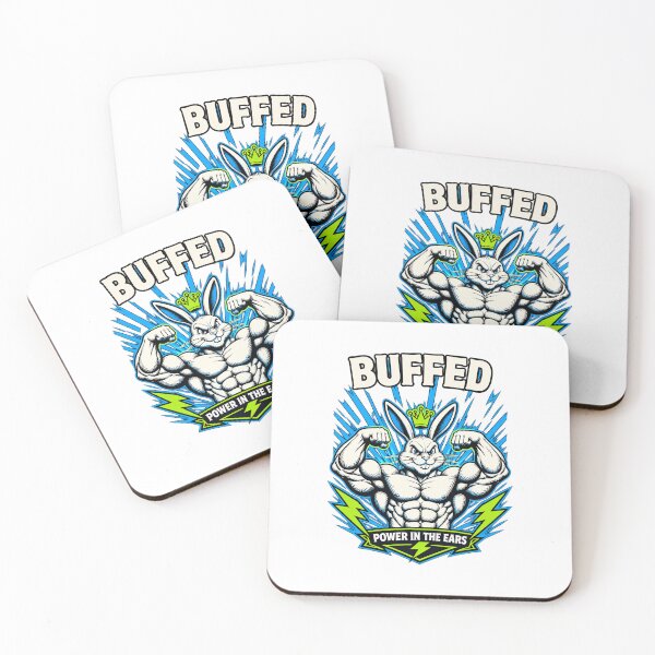 Item preview, Buffed Rabbit King Muscular Bunny Fitness Art designed and sold by BAAKSHOP.