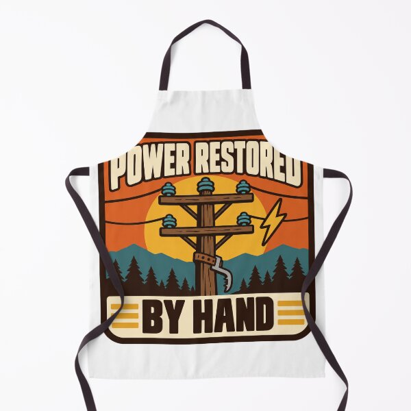 Item preview, Lineman Gift - Power Restored By Hand designed and sold by RedRubyBubble.
