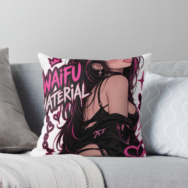 Item preview, Waifu Material Anime Girl – Pink Cyber Goth E-Girl Art designed and sold by AnimDream .