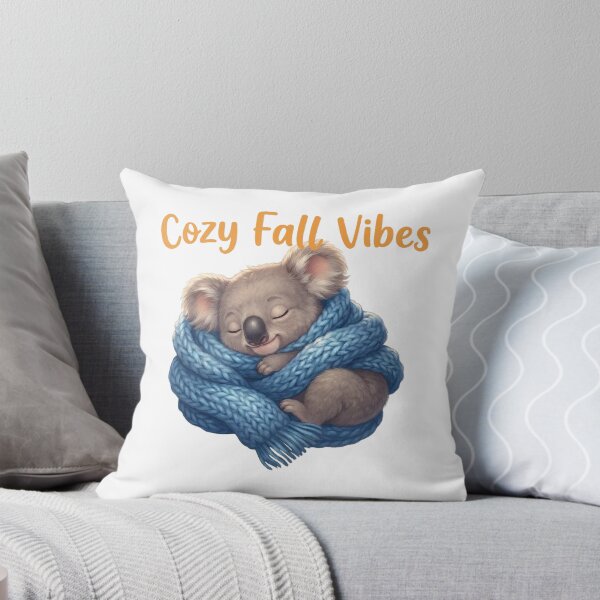 Item preview, Cozy Fall Vibes Koala Art - Cute Sleeping Scarf Wildlife Design designed and sold by ChameleonStars.