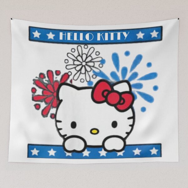 Item preview, Cute Vintage USA July 4th Independence Day Hello Kitty Fireworks Design designed and sold by iloveyourcupid.