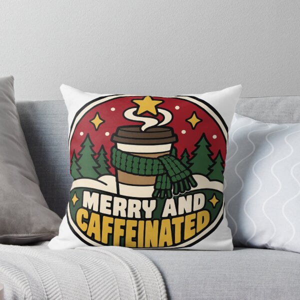 Item preview, Coffee Gift - Merry And Caffeinated designed and sold by RedRubyBubble.