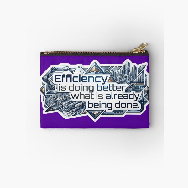 Item preview, Efficiency Is Doing Better - Industrial Tech & Automation Quote Sticker designed and sold by Nicolae-SCROCIOB-Shop.