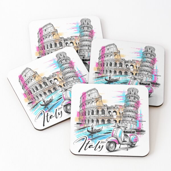 Item preview, Retro Italy: Colosseum, Pisa designed and sold by EdwinkOne.