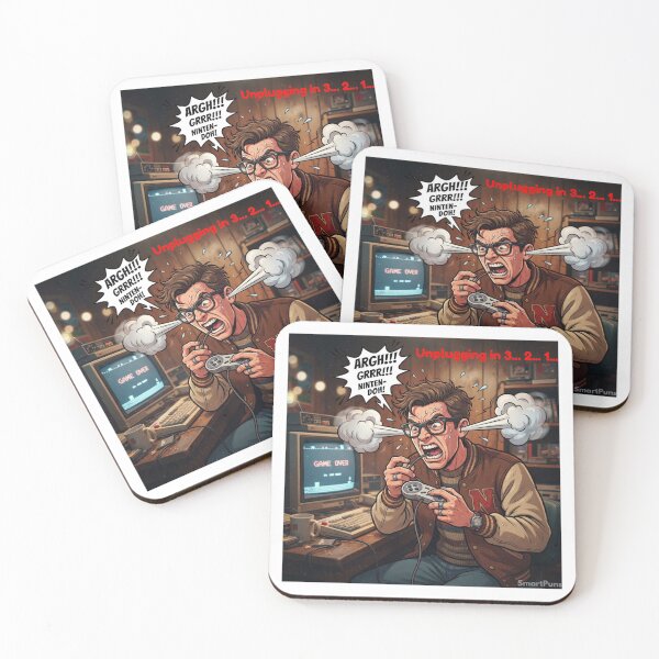 Item preview, Funny Retro Gamer Rage Quit Unplugging Comic Art designed and sold by SmartPuns.