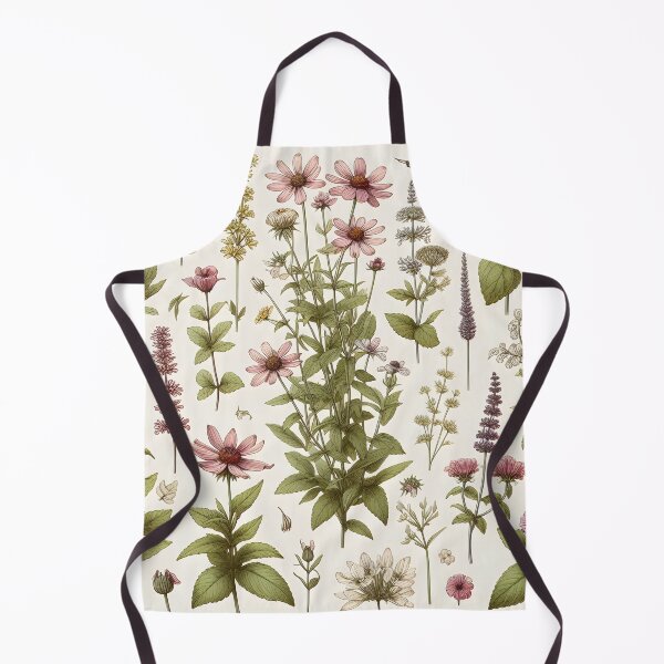 Item preview, Detailed botanical illustration featuring various wildflowers with delicate pink, white, and yellow blossoms designed and sold by homydesign.