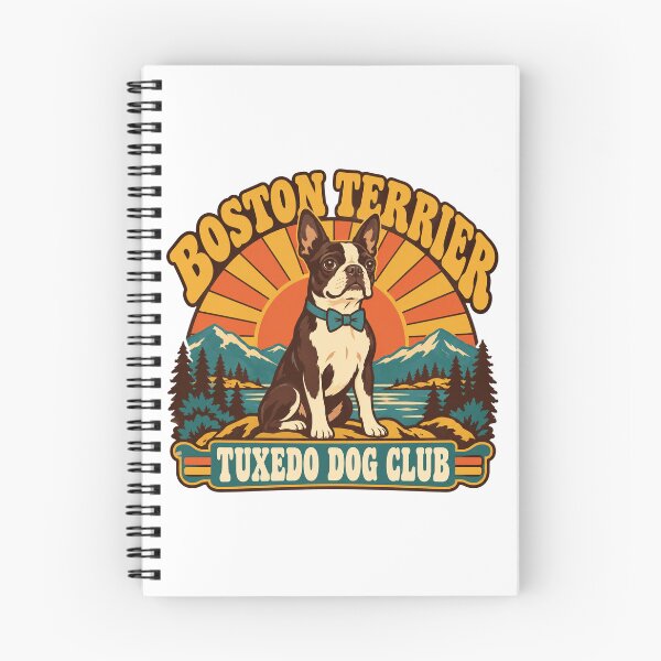 Aperçu de l'œuvre Cadeau Boston Terrier - Club des chiens Tuxedo créée et vendue par RedRubyBubble.
