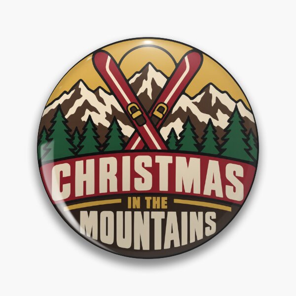Aperçu de l'œuvre Cadeau de ski - Noël à la montagne créée et vendue par RedRubyBubble.