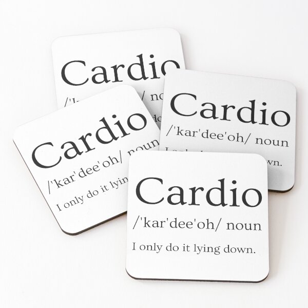 Item preview, Cardio Definition - Funny Innuendo Pun designed and sold by Chai & Chaos.