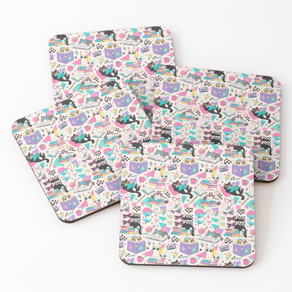 Item preview, 80s Retro Book Cats Pattern Blanket designed and sold by Wereintoit.
