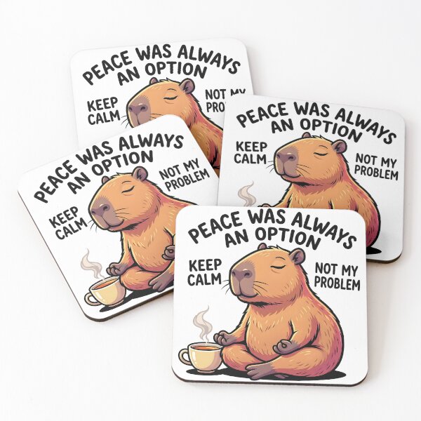 Item preview, Zen Capybara Meditating Peace Was Always An Option Not My Problem Sticker designed and sold by Thuzito.