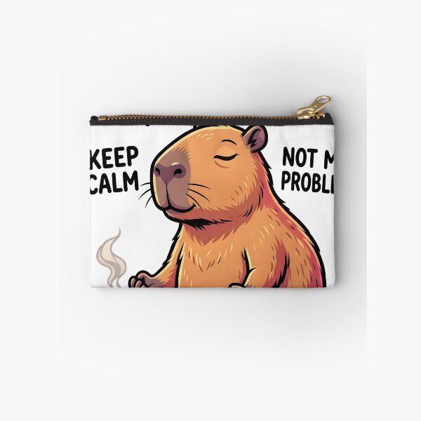 Item preview, Zen Capybara Meditating Peace Was Always An Option Not My Problem Sticker designed and sold by Thuzito.