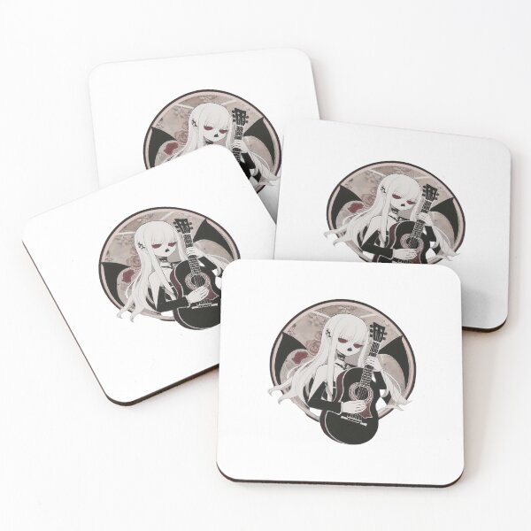 Item preview, White Haired Skull Face Guitarist designed and sold by For-Cat Studio.