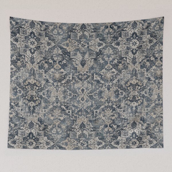 Item preview, Weathered Indigo Medallion – Distressed Antique Blue Ornamental Pattern designed and sold by Bodique.
