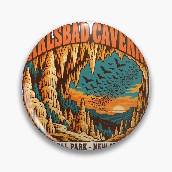 Item preview, Regalo del Parque Nacional de las Cavernas de Carlsbad - Recuerdo retro de las Cavernas de Carlsbad designed and sold by RedRubyBubble.