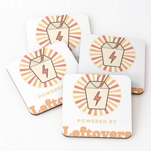 Item preview, Powered By Leftovers – Retro Takeout Food Humor Shirt designed and sold by ConnorHollowell.