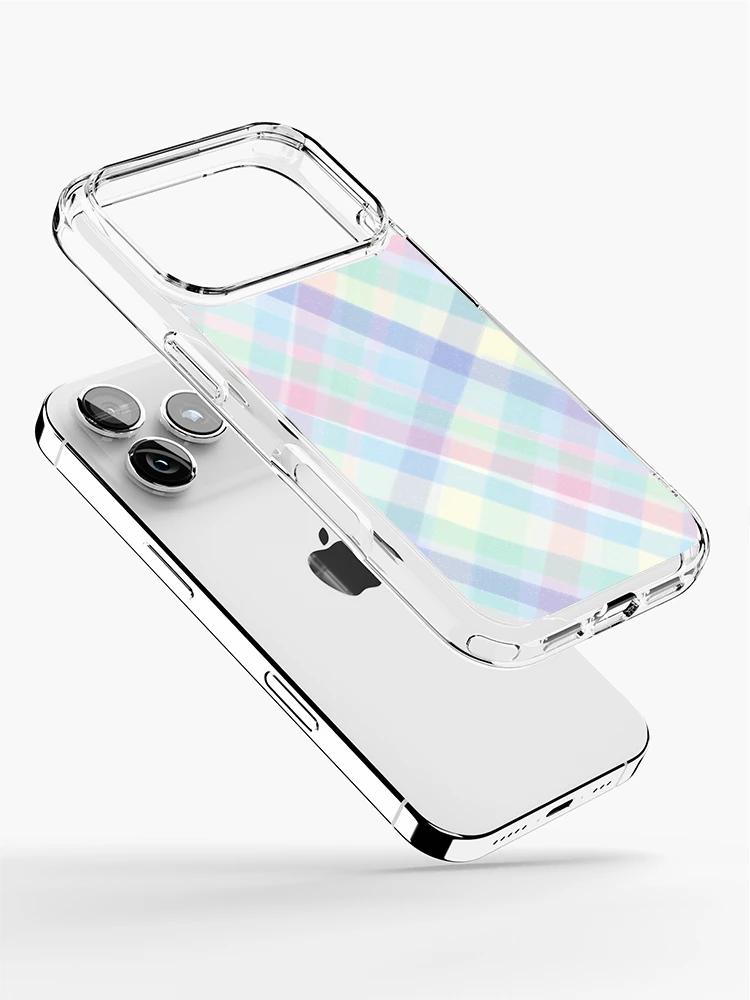 Thumbnail 2 of 5, iPhone Case, Pastel Plaid Checkered Abstract Pattern designed and sold by SbRandomLab.