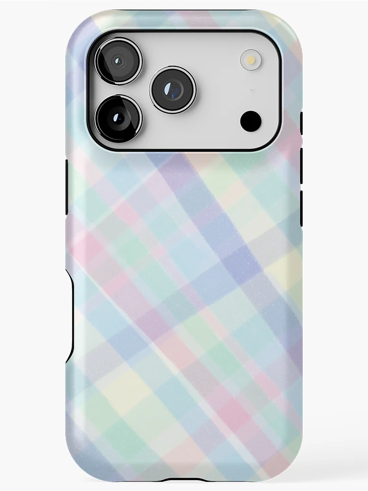 Thumbnail 1 of 4, iPhone Case, Pastel Plaid Checkered Abstract Pattern designed and sold by SbRandomLab.