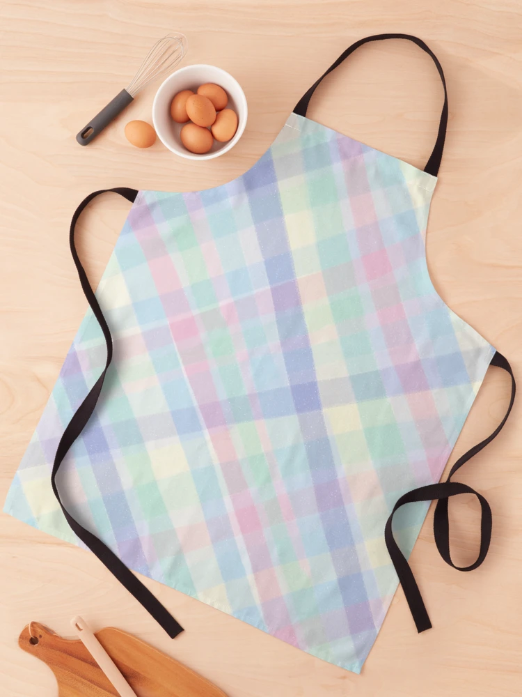 Thumbnail 1 of 6, Apron, Pastel Plaid Checkered Abstract Pattern designed and sold by SbRandomLab.
