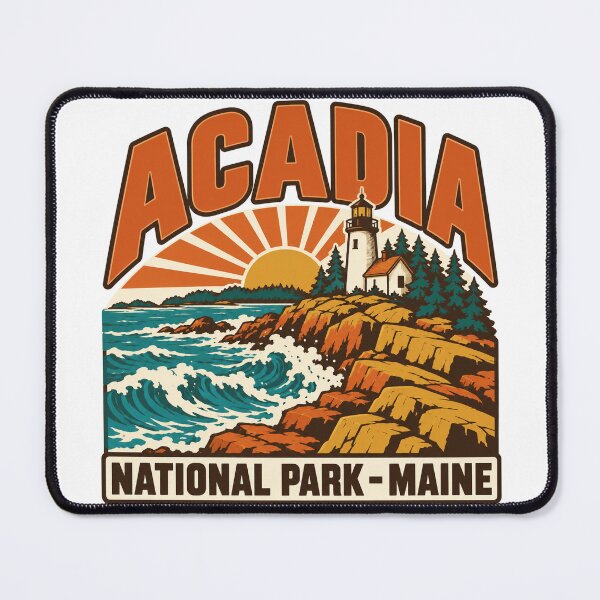 Item preview, Acadia National Park Gift - Retro Acadia Souvenir designed and sold by RedRubyBubble.