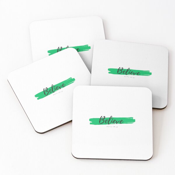 Item preview, Believe -  Acts 16:31 (Green) designed and sold by Faithful Foxes.