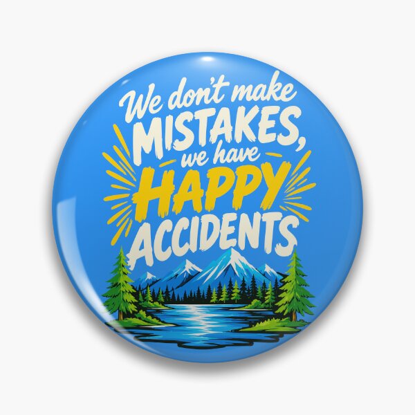 Item preview, Bob Ross Happy Accidents Quote Mountain Painting designed and sold by karamram.