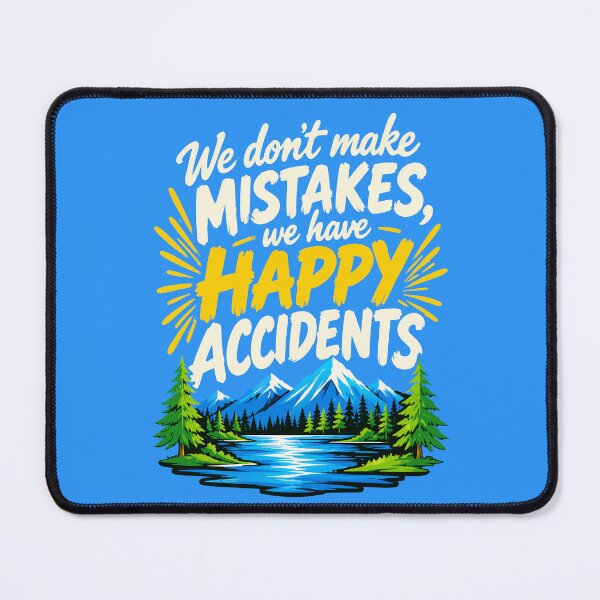 Item preview, Bob Ross Happy Accidents Quote Mountain Painting designed and sold by karamram.