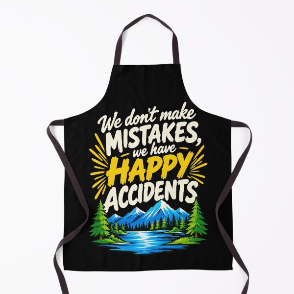 Item preview, Bob Ross Happy Accidents Quote Mountain Painting designed and sold by karamram.