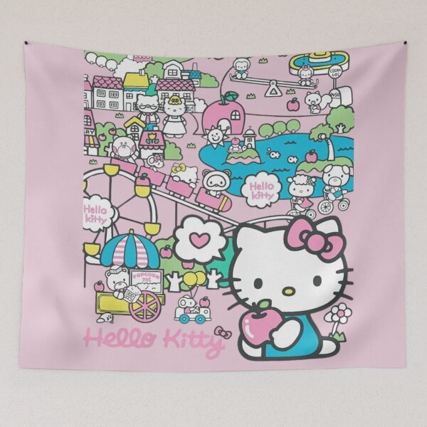 Item preview, Cute Hello Kitty World Map Design designed and sold by iloveyourcupid.