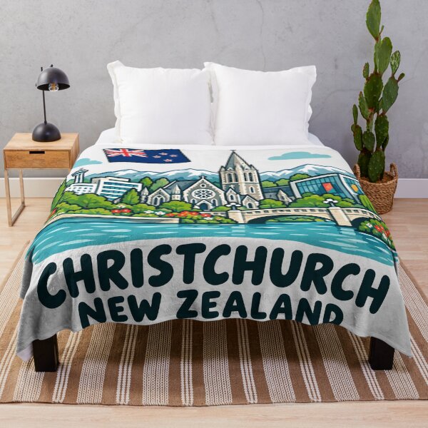 Item preview, Christchurch New Zealand Flag Cute City designed and sold by HowToCanadian.