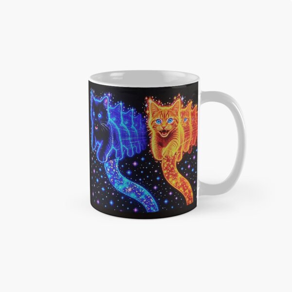 Item preview, Black Cat and Orange Tabby Cat Glowing Cats. designed and sold by RBest!.