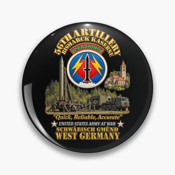 Item preview, 56th Artillery Command - Pershing - Bismark Kaserne - Schwabisch Gmund - with Missile Training - 3D - Transparent designed and sold by Military Insignia Products.