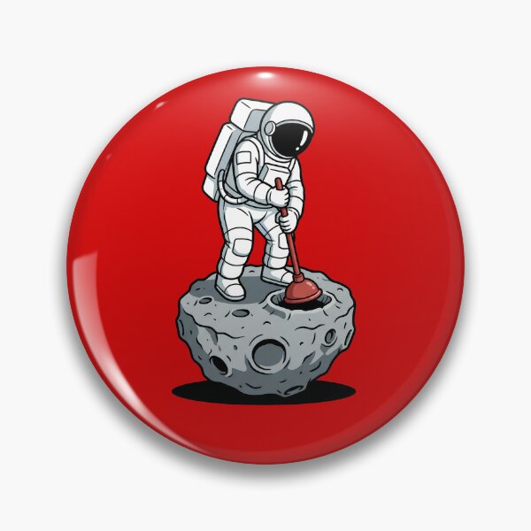 Item preview, Space Plumber Astronaut Fixing a Crater Clog designed and sold by Rare By Hero.