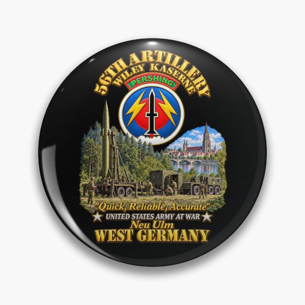Item preview, 56th Artillery Command - Pershing - Wiley Kaserne - New Ulm - with Missile Training - 3D - Transparent designed and sold by Military Insignia Products.