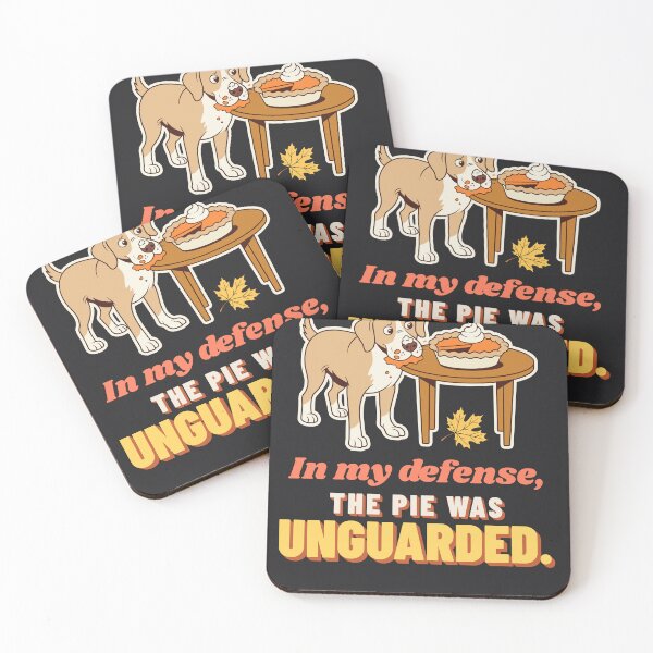 Item preview, In My Defense Pie Was Unguarded Funny Dog Thanksgiving designed and sold by SickDesign.