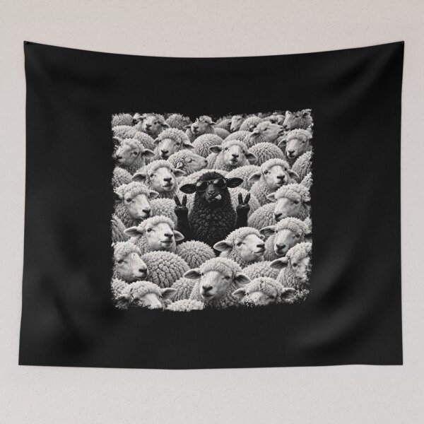 Item preview, Black Sheep of the Family Funny Sunglasses Peace Sign Rebel designed and sold by gunaone-design.