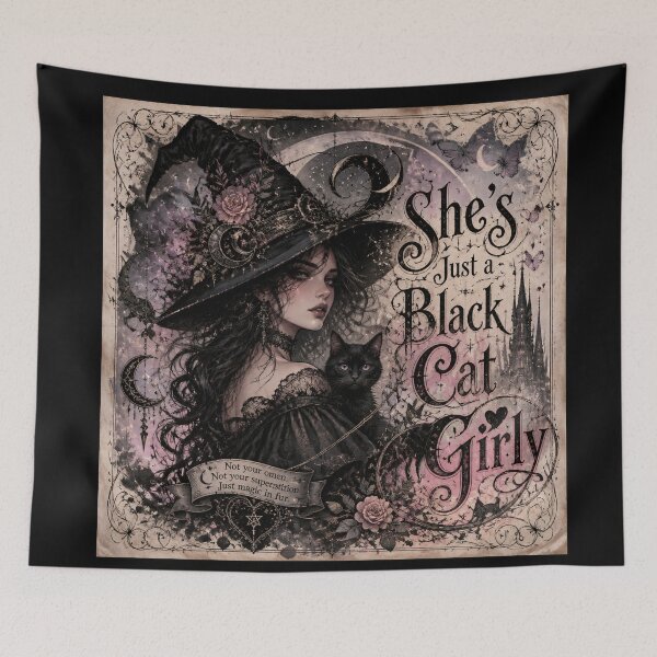 Item preview, She's Just a Black Cat Girly-Witch designed and sold by Shelley Loewnau-Jones Studio.